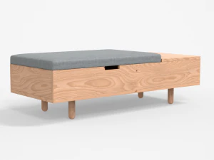 mimico ottoman grey finish 3D Model