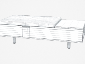 mimico ottoman grey finish Modelo 3D