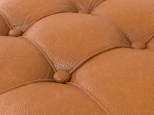 jens tufted cocktail ottoman leather finish 3D Model