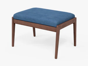 Chayne Rechteck Standard Ottomane azurblau 3D Modell