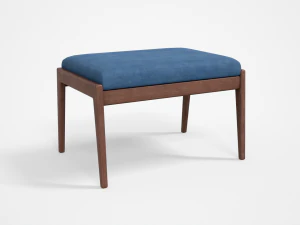 chayne rectangle standard ottoman azure blue 3D Model