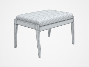 chayne rectangle standard ottoman azure blue Modelo 3D