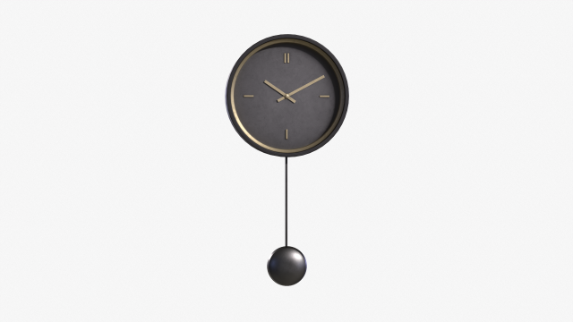 strusk clock black Modelo 3D .c4d .max .obj .3ds .fbx .stl .blend 