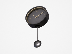 strusk clock black Modelo 3D