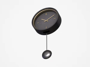 strusk clock black 3D Model