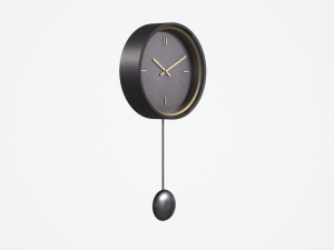 strusk clock black Modelo 3D