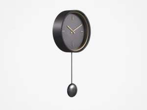 strusk clock black 3D Model