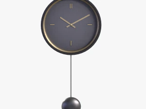strusk clock black 3D Model