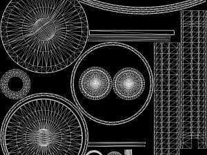 strusk clock black 3D Model
