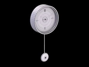 strusk clock black 3D Model