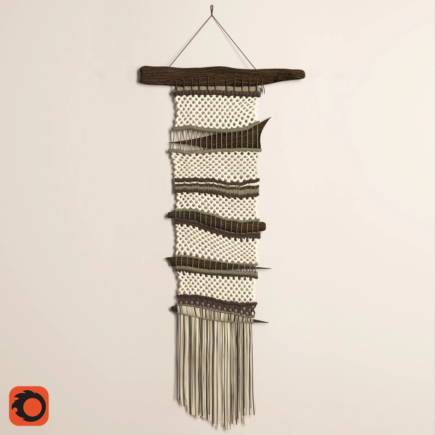 macrame panel 3D Model .c4d .max .obj .3ds .fbx .stl .blend 