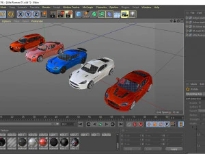 cars collection 5 cars low polly high quality low-poly 3D Model