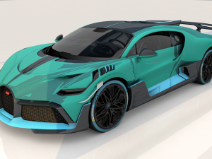 bugatti divo 2019 high polygons ready for games 3D 모델