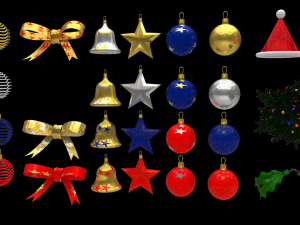 christmas models packs ready for game environments Modello 3D