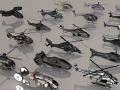 helicopters 32 heli collections low poly ready for games 3D 모델