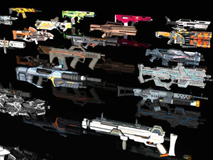 mega pacote de assalto de fic&ccedil;&atilde;o cient&iacute;fica Modelo 3D