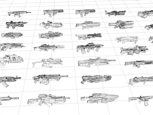 mega pacote de assalto de fic&ccedil;&atilde;o cient&iacute;fica Modelo 3D
