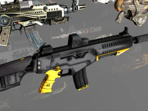 mega pacote de assalto de fic&ccedil;&atilde;o cient&iacute;fica Modelo 3D