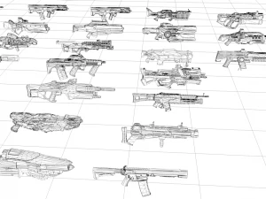 mega pacote de assalto de fic&ccedil;&atilde;o cient&iacute;fica Modelo 3D