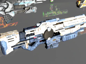 mega pacote de assalto de fic&ccedil;&atilde;o cient&iacute;fica Modelo 3D