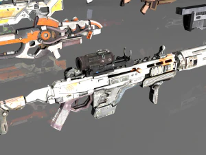 mega pacote de assalto de fic&ccedil;&atilde;o cient&iacute;fica Modelo 3D