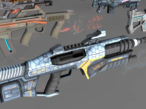 mega pacote de assalto de fic&ccedil;&atilde;o cient&iacute;fica Modelo 3D