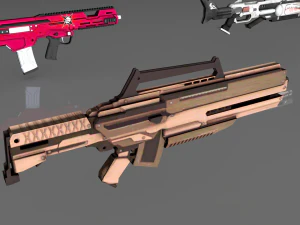 mega pacote de assalto de fic&ccedil;&atilde;o cient&iacute;fica Modelo 3D