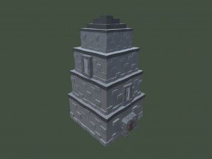 low poly tower 3D 모델
