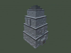 низькополягональна вежа 3D Модель