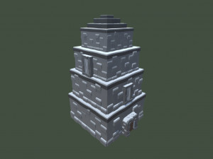 low poly tower 3D Model