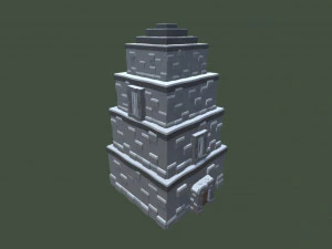 low poly tower 3D Model