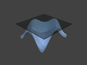 caffe table parametric furniture 3D Model