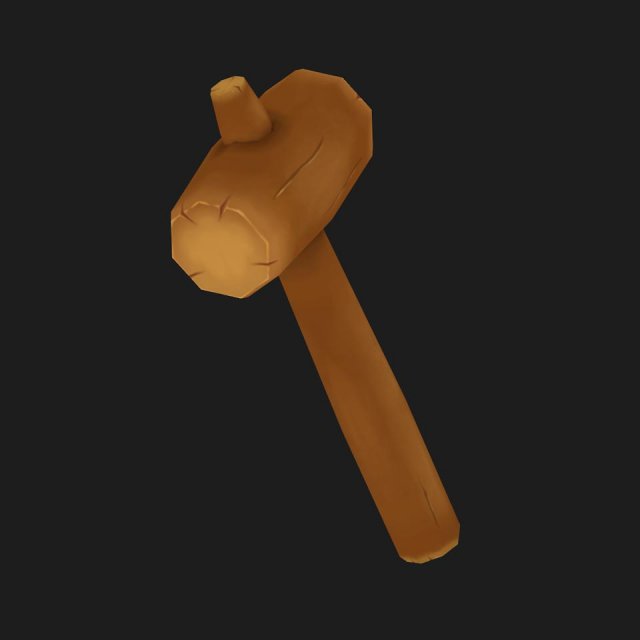 hand-painted hammer 3D 模型 .c4d .max .obj .3ds .fbx .stl .blend 