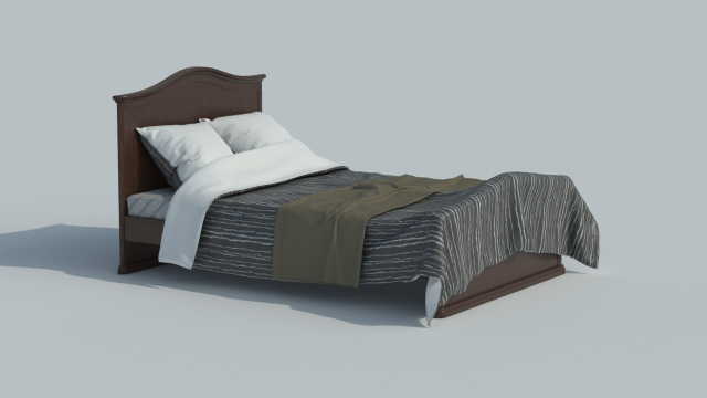 classic bed Modèle 3D .c4d .max .obj .3ds .fbx .stl .blend 