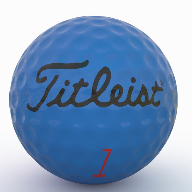 golf ball blue 3D-Modell .c4d .max .obj .3ds .fbx .stl .blend 