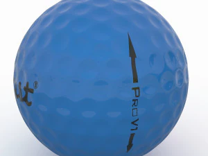 golf ball blue 3D Model