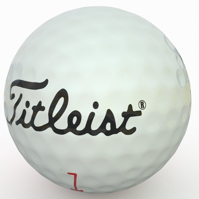 golf ball wite Model 3D .c4d .max .obj .3ds .fbx .stl .blend
