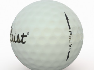 golf ball wite Model 3D