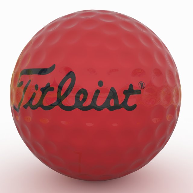 golf ball red 3D Model .c4d .max .obj .3ds .fbx .stl .blend 