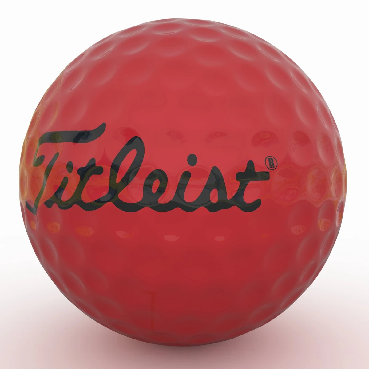 golf ball red 3D Model .c4d .max .obj .3ds .fbx .stl .blend 