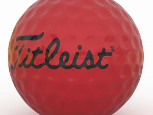 balle de golf rouge Modèle 3D