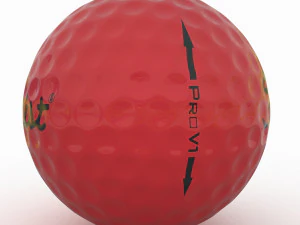 golf ball red 3D Model