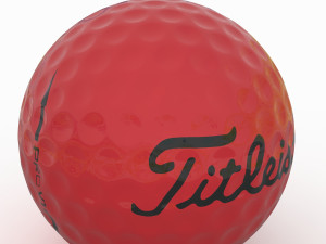 golf ball red 3D Model