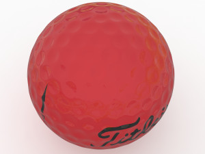 golf ball red 3D Model