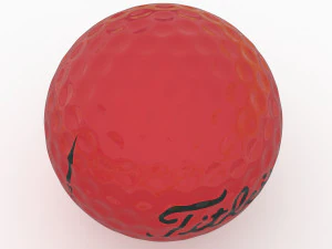 golf ball red 3D Model