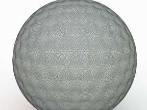golf ball red 3D Model