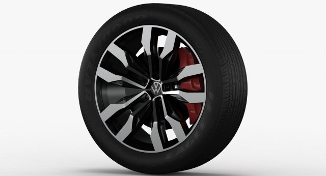 volkswagen touareg 2019 wheel 3D Model .c4d .max .obj .3ds .fbx .stl .blend 