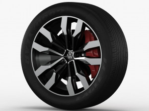 volkswagen touareg 2019 wheel 3D Model
