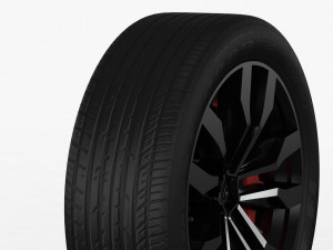 volkswagen touareg 2019 wheel 3D Model