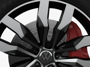volkswagen touareg 2019 wheel 3D Model